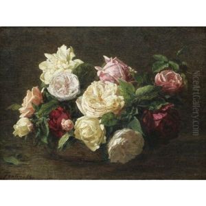 Roses by Henri Fantin-Latour