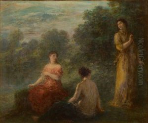 Trois Nymphes Pres D'une Source by Henri Fantin-Latour