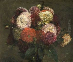 Bouquet De Dahlias by Henri Fantin-Latour