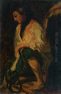 Femme Au Narguile (after Eugene Delacroix) Femme Au Narguile (after Eugene Delacroix)