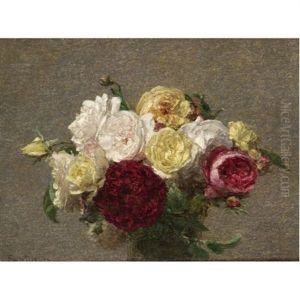 Bouquet De Roses by Henri Fantin-Latour