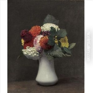 Dahlias by Henri Fantin-Latour