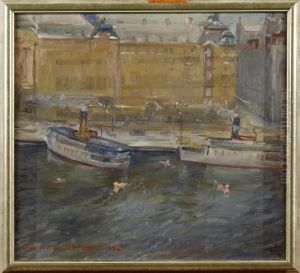 Stockholm - Utsikt Over Nybroviken Och Strandvagen by Erik Gunnard Asplund
