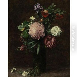 Fleurs, Gros Bouquet Avec Trois Pivoines by Henri Fantin-Latour