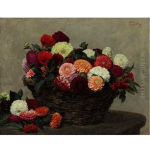 Panier De Dahlias by Henri Fantin-Latour