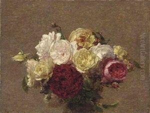 Bouquet De Roses by Henri Fantin-Latour