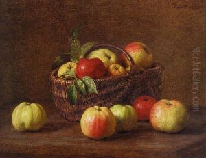 Pommes Dans Un Panier Et Sur La Table by Henri Fantin-Latour