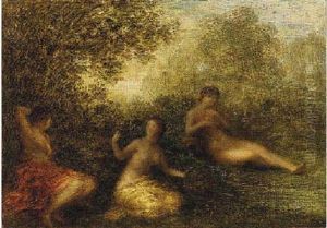 Deux Nymphes Et Une Source by Henri Fantin-Latour
