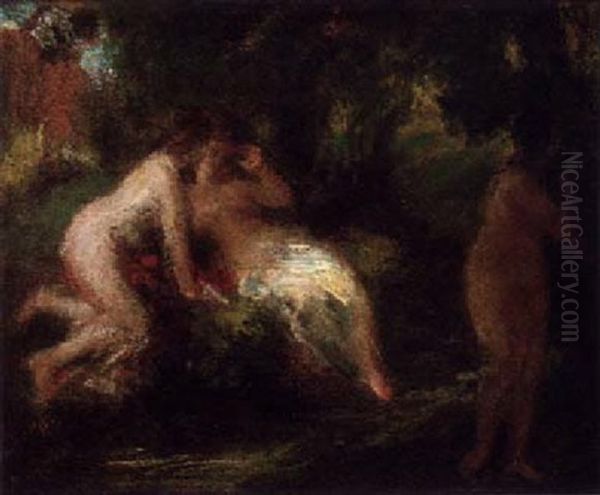 Female Bathers In A Forest - view 1