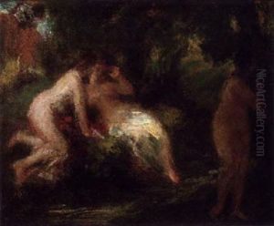 Female Bathers In A Forest by Henri Fantin-Latour