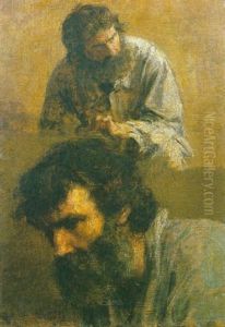 Deux Tetes D'hommes by Henri Fantin-Latour