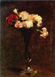 Fleurs - Oeillets by Henri Fantin-Latour