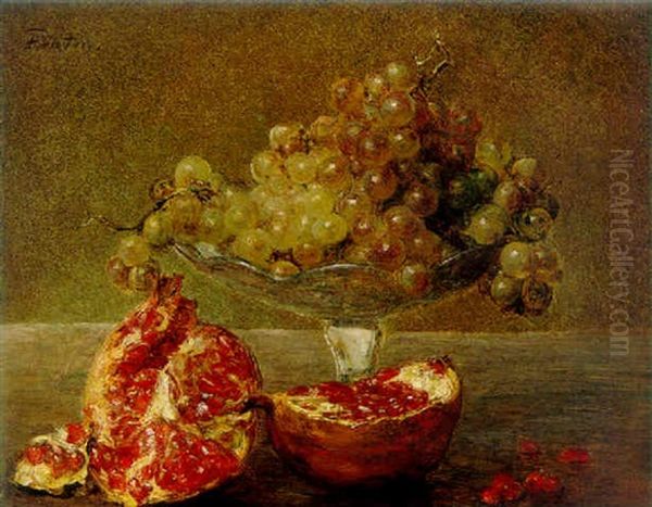 Nature Morte, Raisin Et Grenade - view 1