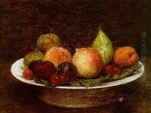 Fruits Dans Une Assiette Montee by Henri Fantin-Latour