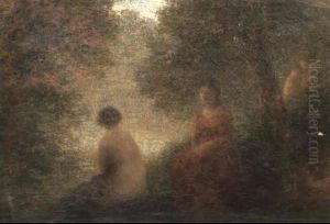 Trois Baigneuses Au Bord De L'eau by Henri Fantin-Latour