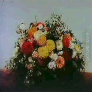 Vase De Fleurs: Dahlias by Henri Fantin-Latour