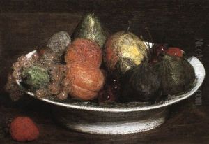 Nature Morte - Assiette De Fruits by Henri Fantin-Latour