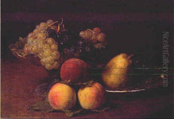Nature Morte Aux Peches Et Raisins - view 1