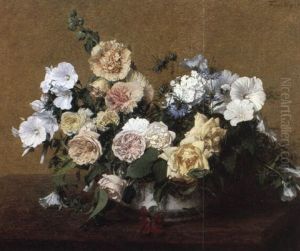 Bouquet De Roses Et D'autres Fleurs by Henri Fantin-Latour