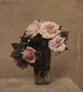 Fleurs-roses Roses by Henri Fantin-Latour