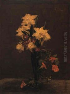 Fleurs - Jonquilles Et Capucines by Henri Fantin-Latour