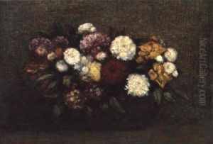 Chrysanthemums In A Basket by Henri Fantin-Latour