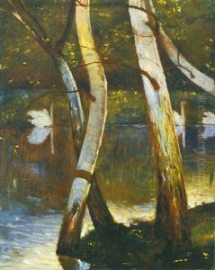 Swans' Lake by Geza Farago