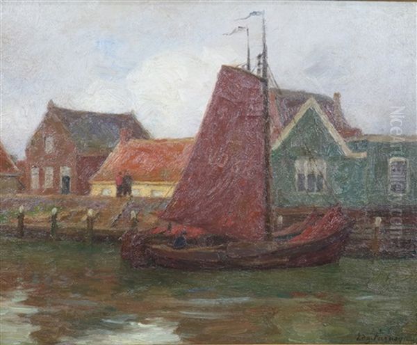 Een Volendamse Visserboot Aan De Kade - view 1