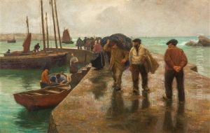 A Fishing Port In Brittany by Edgard Farasyn