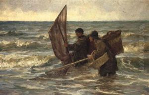 De Garnaalvissers by Edgard Farasyn