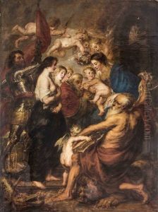 Die Geburt Maria De Medicis (in Anlehnung An Den Bekannten Medici-zyklus Von Peter Paul Rubens) by Louis Farasyn