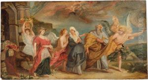 Lot Und Seine Tochter (after Rubens) by Louis Farasyn