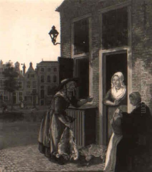 Visverkoopster Aan De Deur - view 1