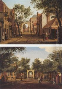 The Hague, A View Of The Bosbrug Gate Seen From The Hague Woods To The Korte Voorhout