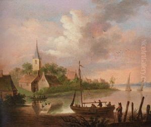 Village View With Steeple