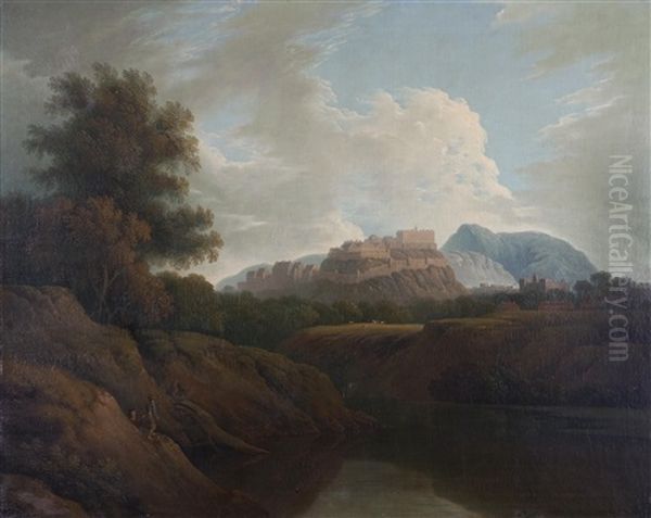 View Of Edinburgh Castle From The Water Of Leith - view 1