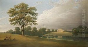 A View Of Stoke Park, Stoke Poges, Buckinghamshire by Joseph Farington