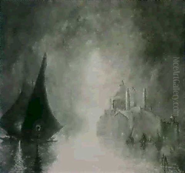 Moonlit Venetian Canal - view 1