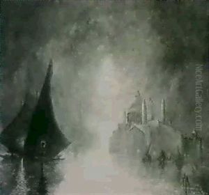 Moonlit Venetian Canal by Edgar F. Faris
