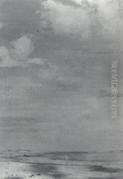 Woman And Child On The Beach - view 1