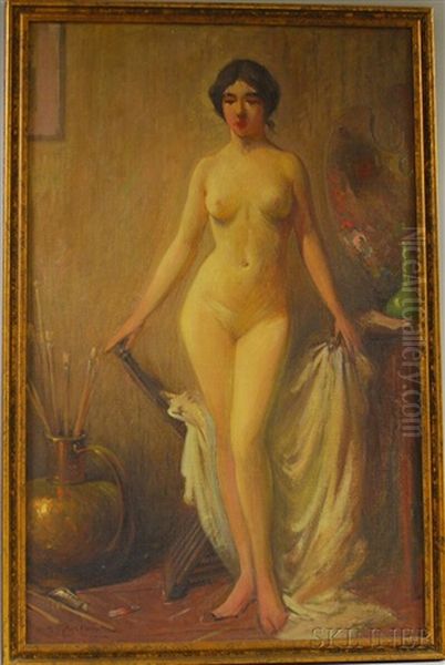 Standing Nude In A Studio Interior - view 1