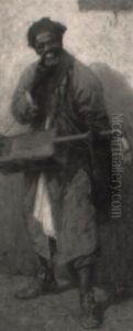 A Hurdy Gurdy Player by Herbert Cyrus Farnum