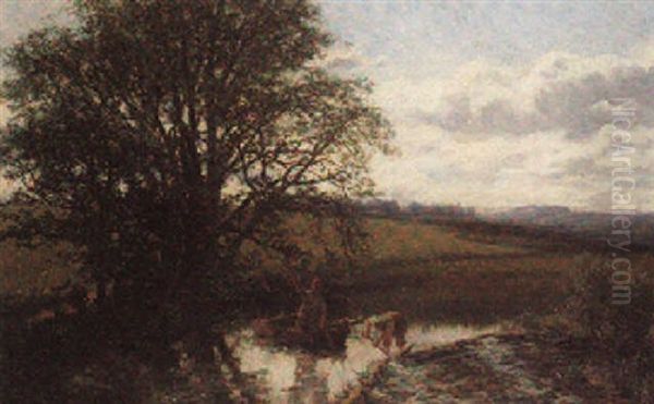 Meadow Scene, At Carsie Bridge, Near Blairgowrie - view 1