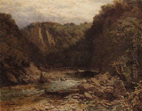 Scene On The Ericht At Craighall, Perthshire - view 1