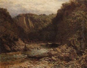 Scene On The Ericht At Craighall, Perthshire by David Farquharson