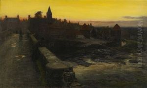 A Scottish City View by Joseph Farquharson