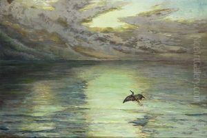Waterfowl At Twilight by Joseph Farquharson