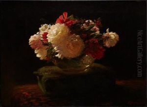 A Still Life Of Peony Roses A Still Life Of Peony Roses