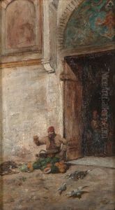 The Fruit Seller by Joseph Farquharson