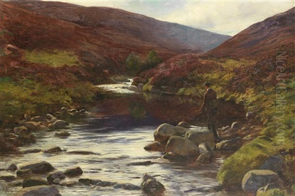 Fishing By The Stream - view 1